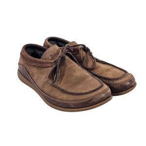 Chaco Womens Pinecone Brown Leather Laced Moccasin Slide Shoes J105846 Size 9.5